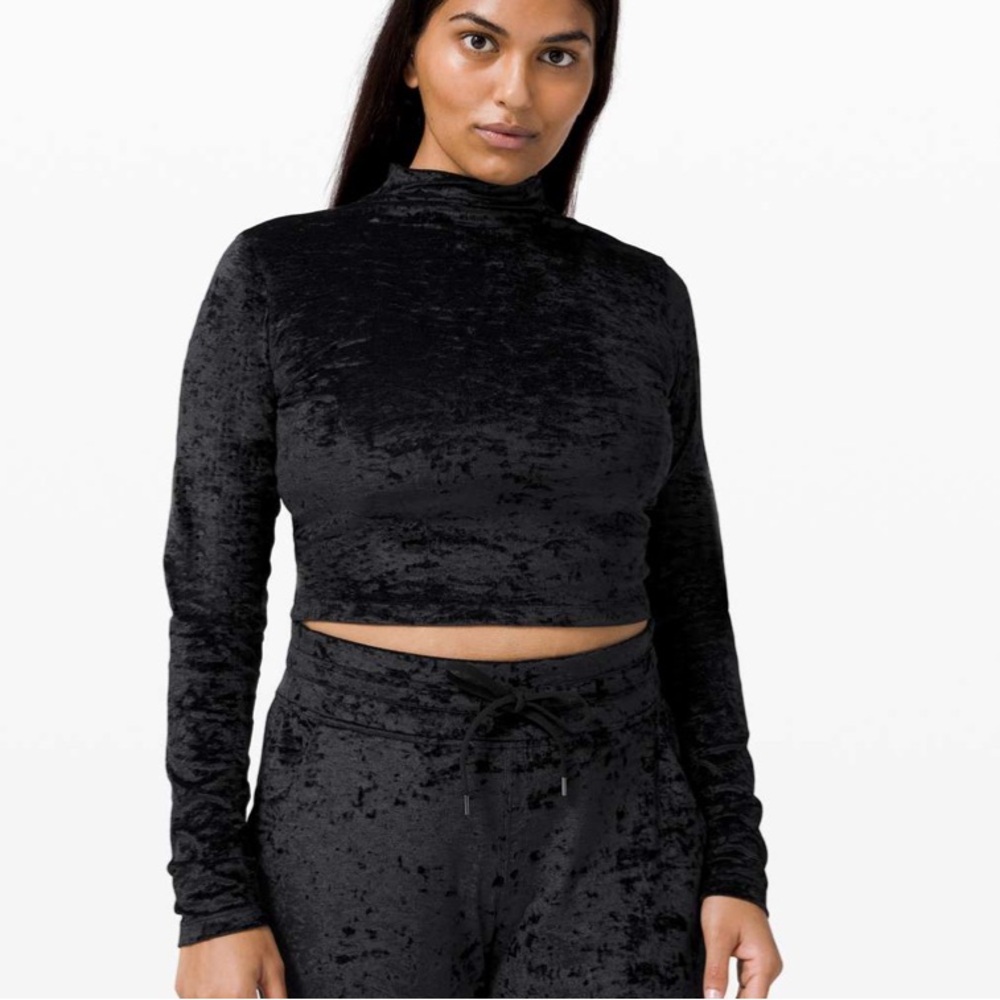 Lululemon All Aligned Mock Neck Long Sleeve *Crushed Velvet